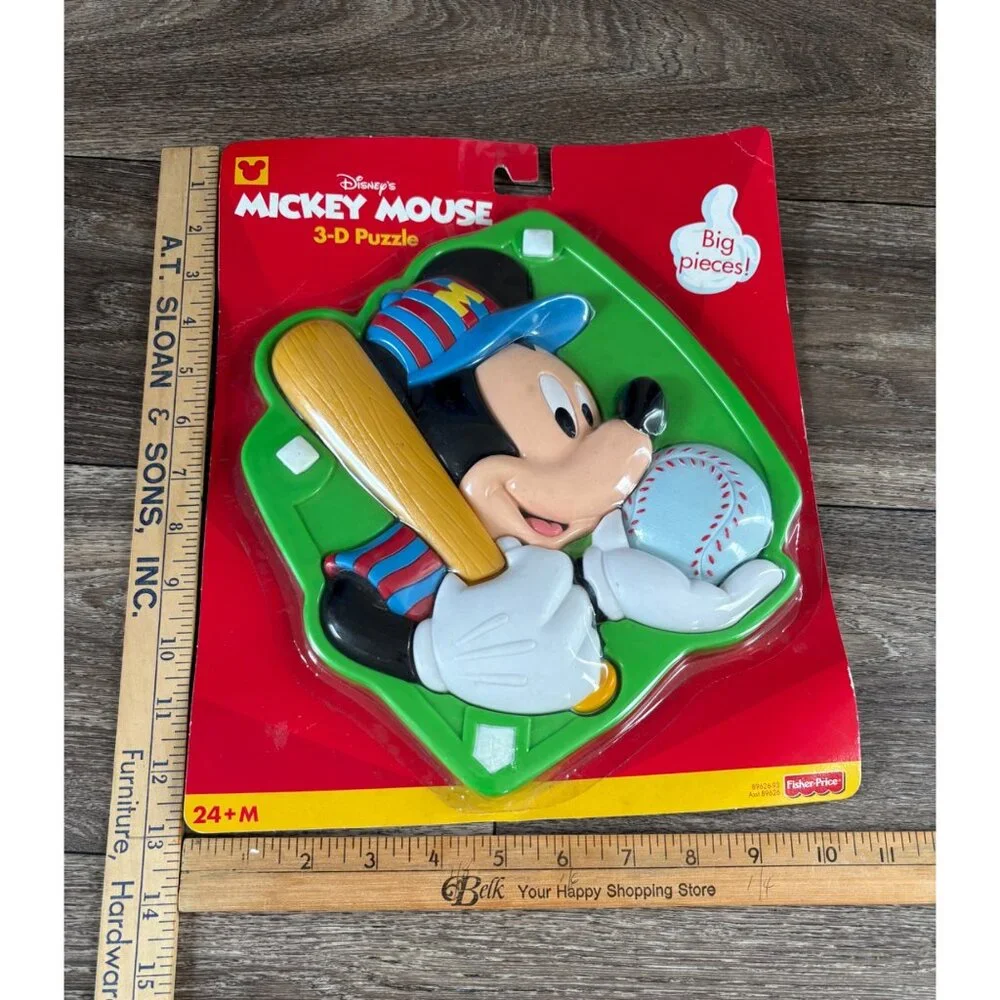 NEW Fisher Price Mickey Mouse Beisbol 3-D puzzle, Disney